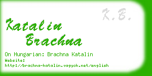 katalin brachna business card